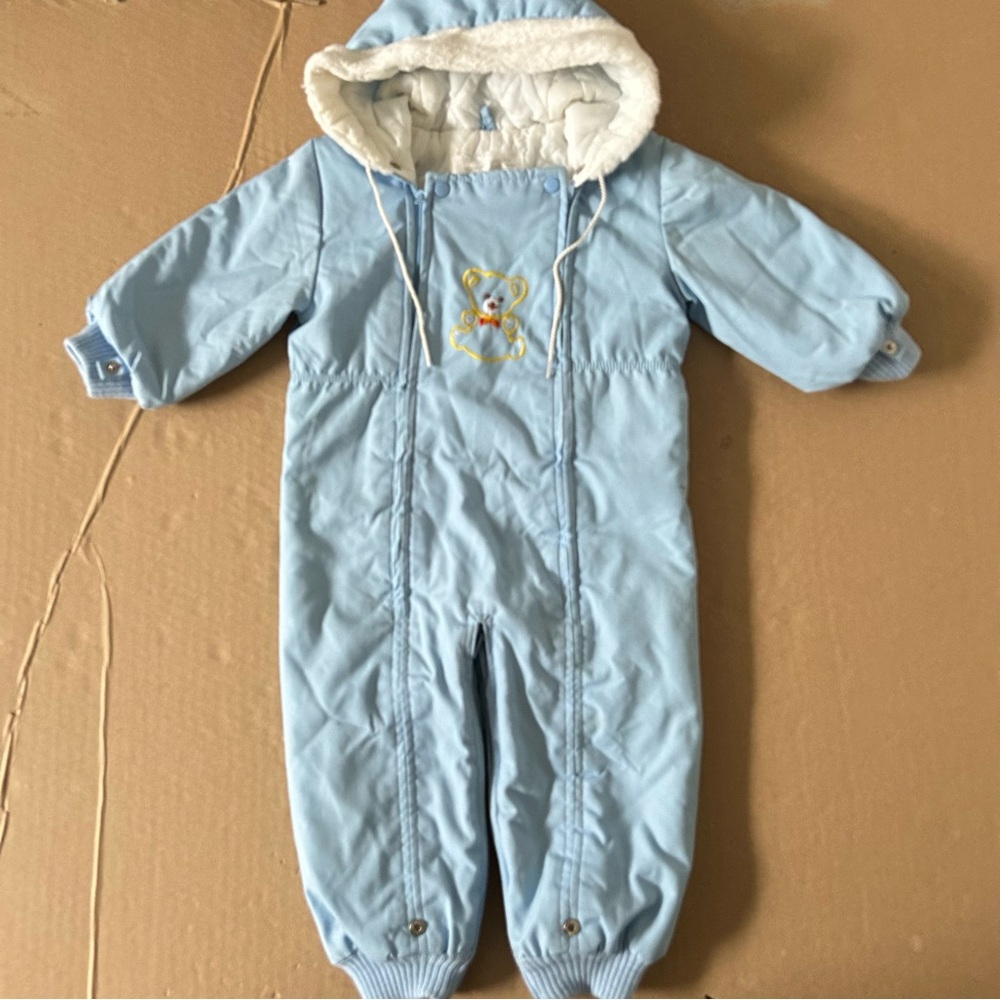 Vintage JC Penny Bunting Snowsuit Infant Toddler 24 Months Baby Boy Outerwear